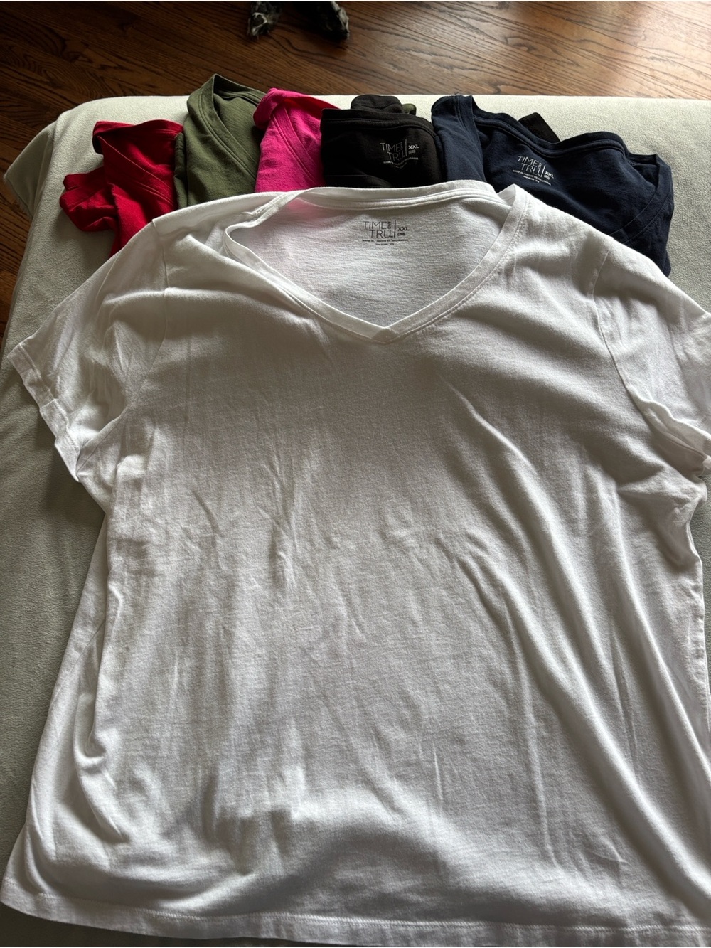 Time and Tru Women's Tops in White, Black, Pink